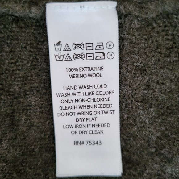 Adrienne Vittadini Merino Wool Grey Cardigan Sweater SZ S - Picture 6 of 7